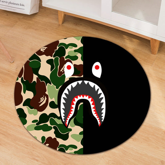 SPICEUP STUDIO | APE Trendy Round Area Rug 1 | Modern Living Room and Bedroom Carpet | Popular Social Media Style Rug