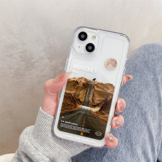 SALE | Transparent iPhone Case | Desert Highway - Adventure & Road Trip Vibes