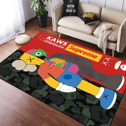 SPICEUP STUDIO | KS Trendy Bedroom Rug 3 | Creative Full-Coverage Carpet | Ins-Style Area Rug | Living Room and Entryway Mat