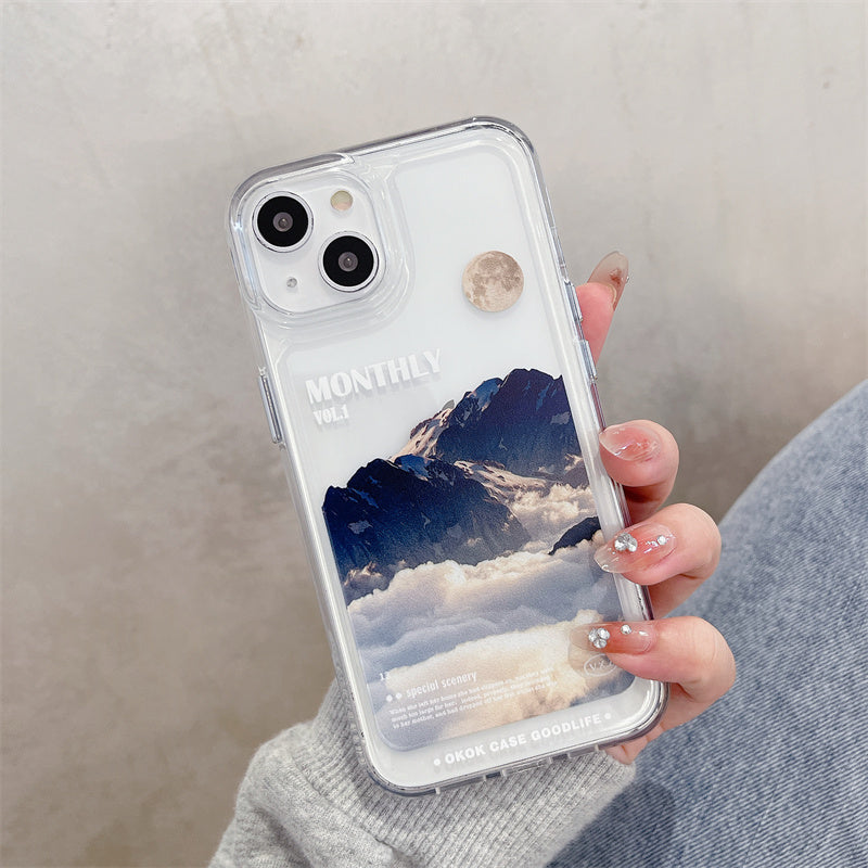 SALE | Transparent iPhone Case | Mountain Peaks Through the Clouds