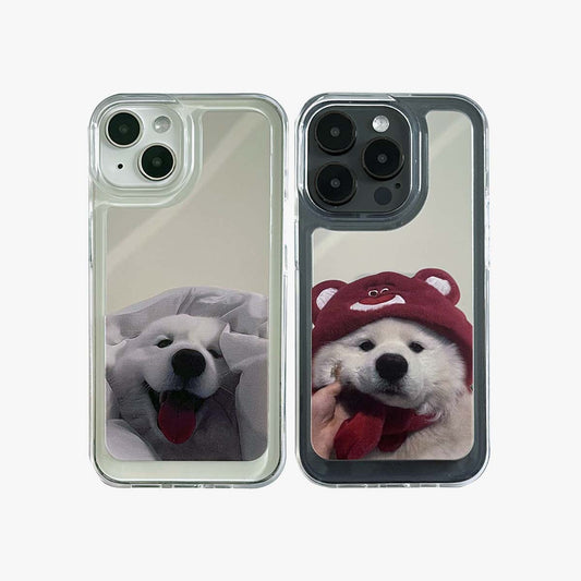 Mirror iPhone Case | Couple Dogs Samoyed (Buy 2 and get 50% off one)
