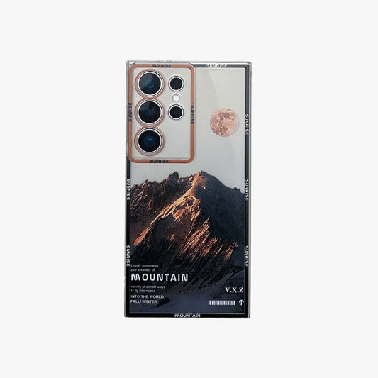 SALE | Galaxy Phone Case | Orange Snow Mountain