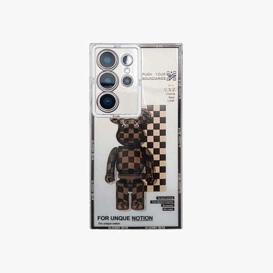 SALE | Galaxy Phone Case | Brown Monogram Bear