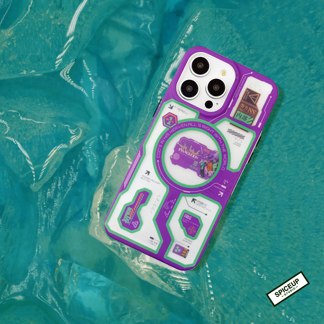 Magsafe Phone Case | New Evangelion Purple Transparent iPhone Case