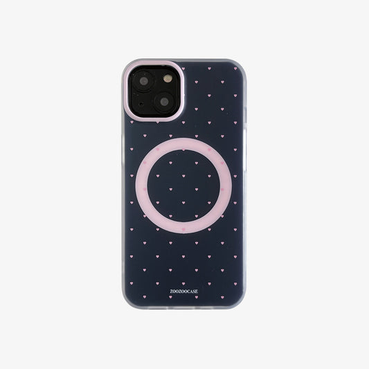 Magsafe Phone Case | Love Polka Dots Black