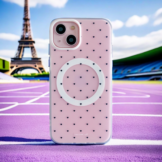 Magsafe Phone Case | Love Polka Dots Pink