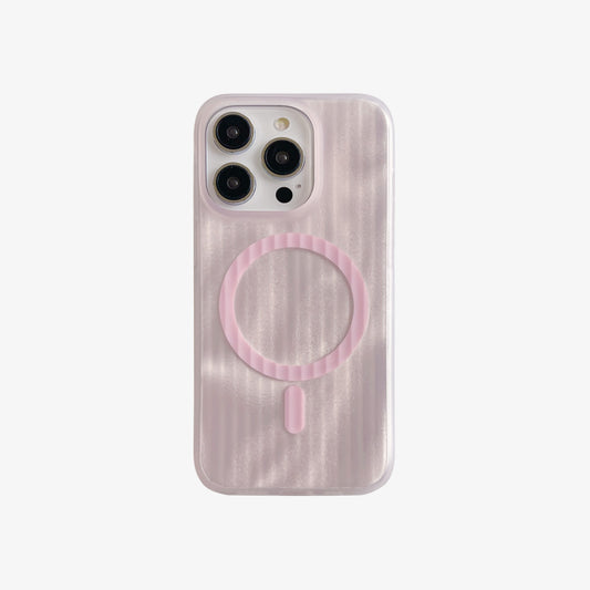 Magsafe Phone Case | Pink Skinned Corrugated Effect iPhone Case