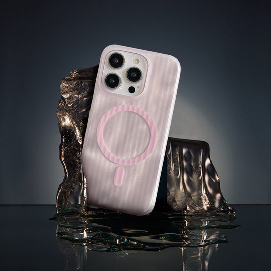 Magsafe Phone Case | Pink Skinned Corrugated Effect iPhone Case