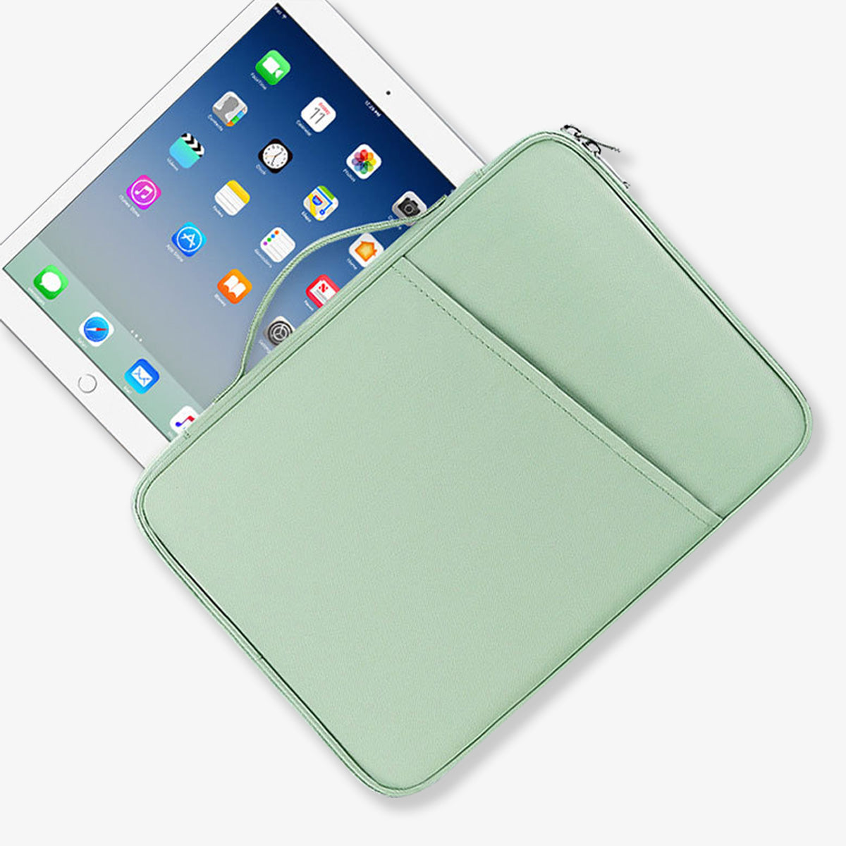 iPad Case | Green Durable Nylon iPad Tablet Sleeve | Protective Storage Case for Apple iPad