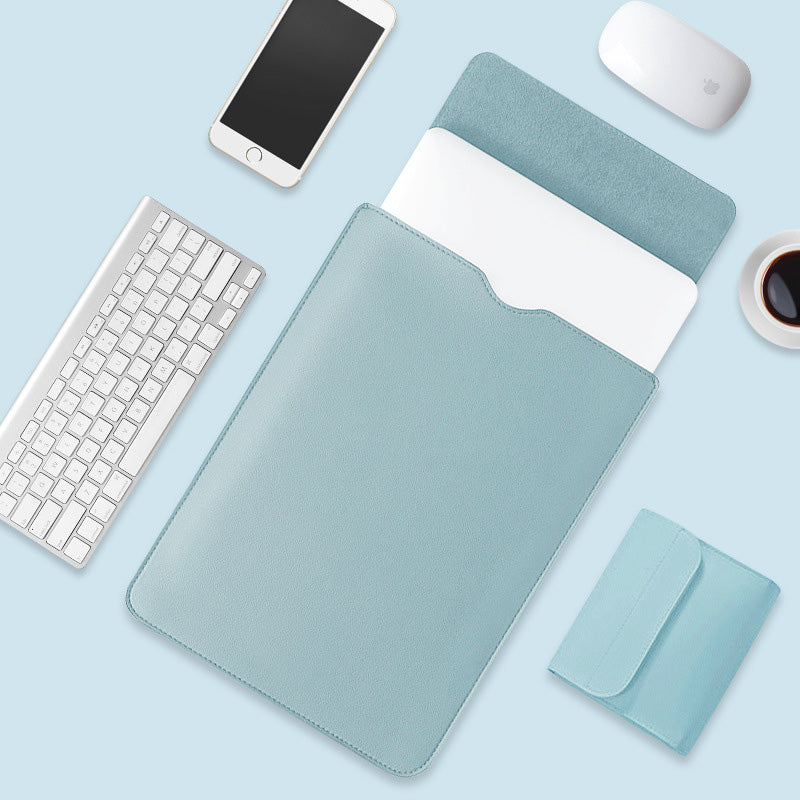 MacBook Case | Sky Blue PU Leather Laptop Sleeve | Thickened Protective Case for Apple MacBook