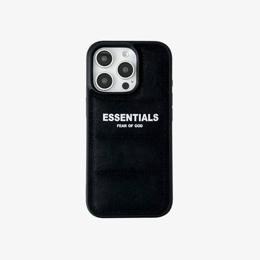 3D iPhone Case | ES Faux Suede 3D Puffer Black