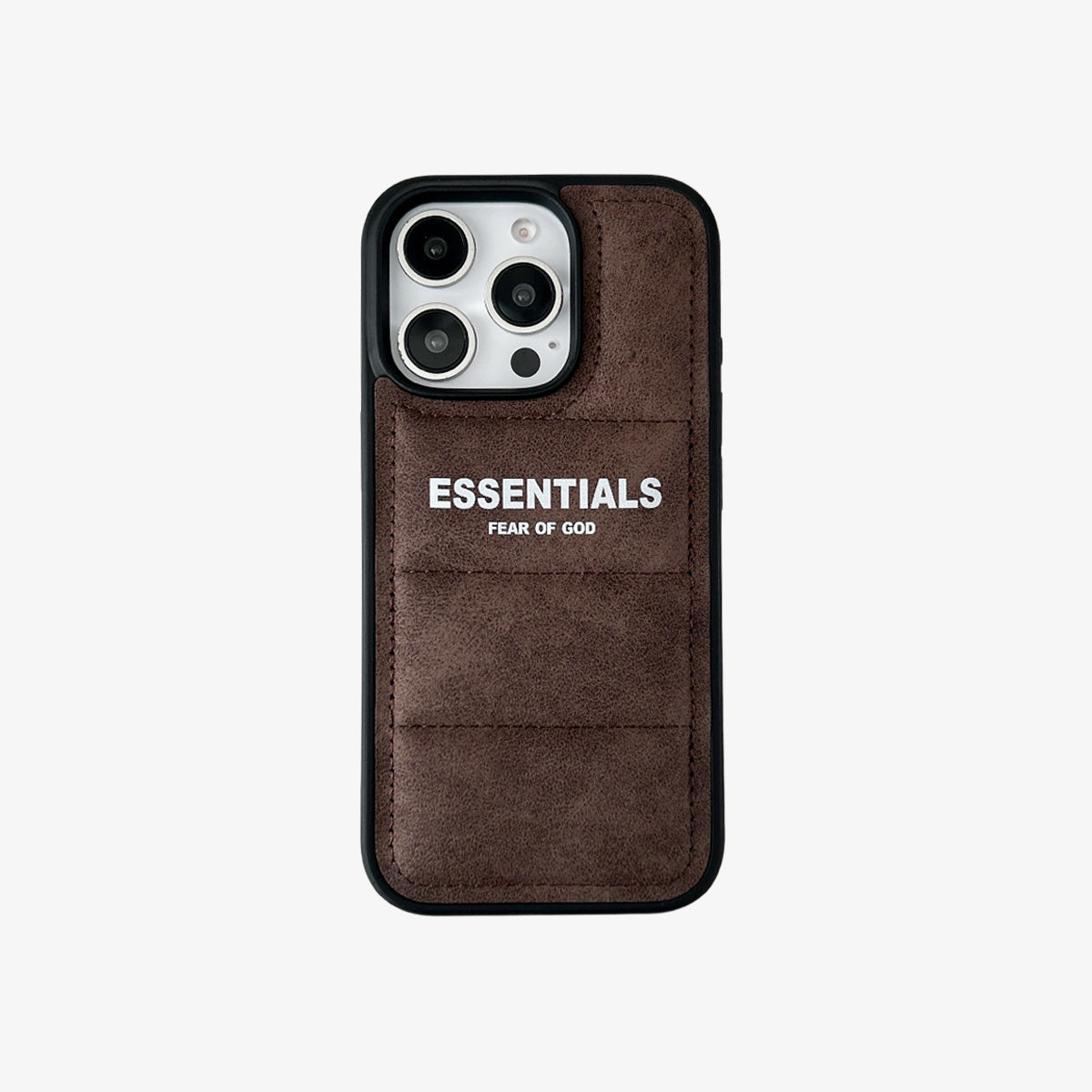 3D iPhone Case | ES Faux Suede 3D Puffer Brown