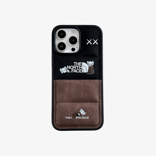 3D iPhone Case | KS Faux Suede 3D Puffer Black x Brown