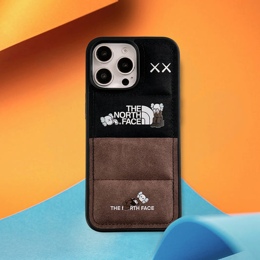 3D iPhone Case | KS Faux Suede 3D Puffer Black x Brown