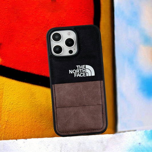 3D iPhone Case | TNF Faux Suede 3D Puffer Black x Brown