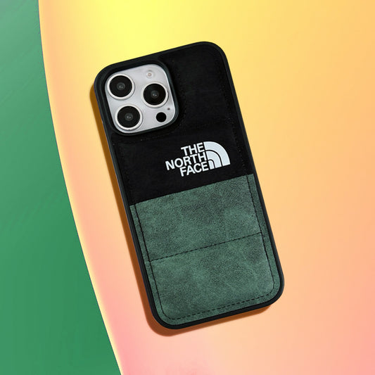 3D iPhone Case | TNF Faux Suede 3D Puffer Black x Green