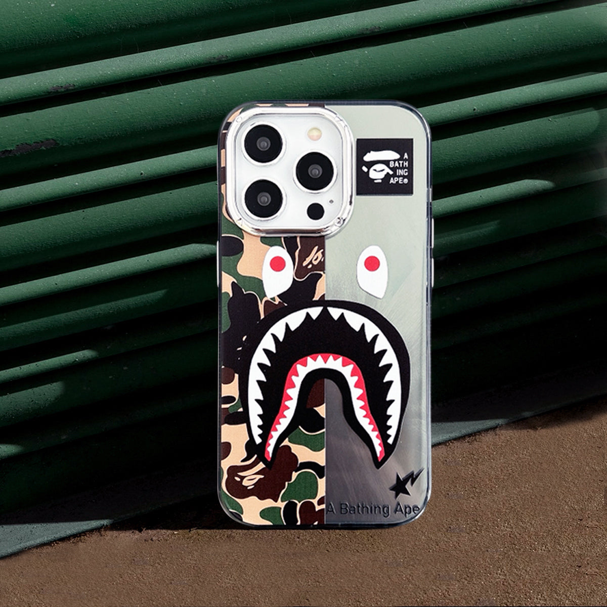 Reflective Phone Case | APE Shark Green 1