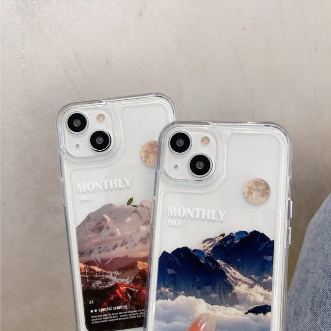 SALE | Transparent iPhone Case | Sunset Mountain