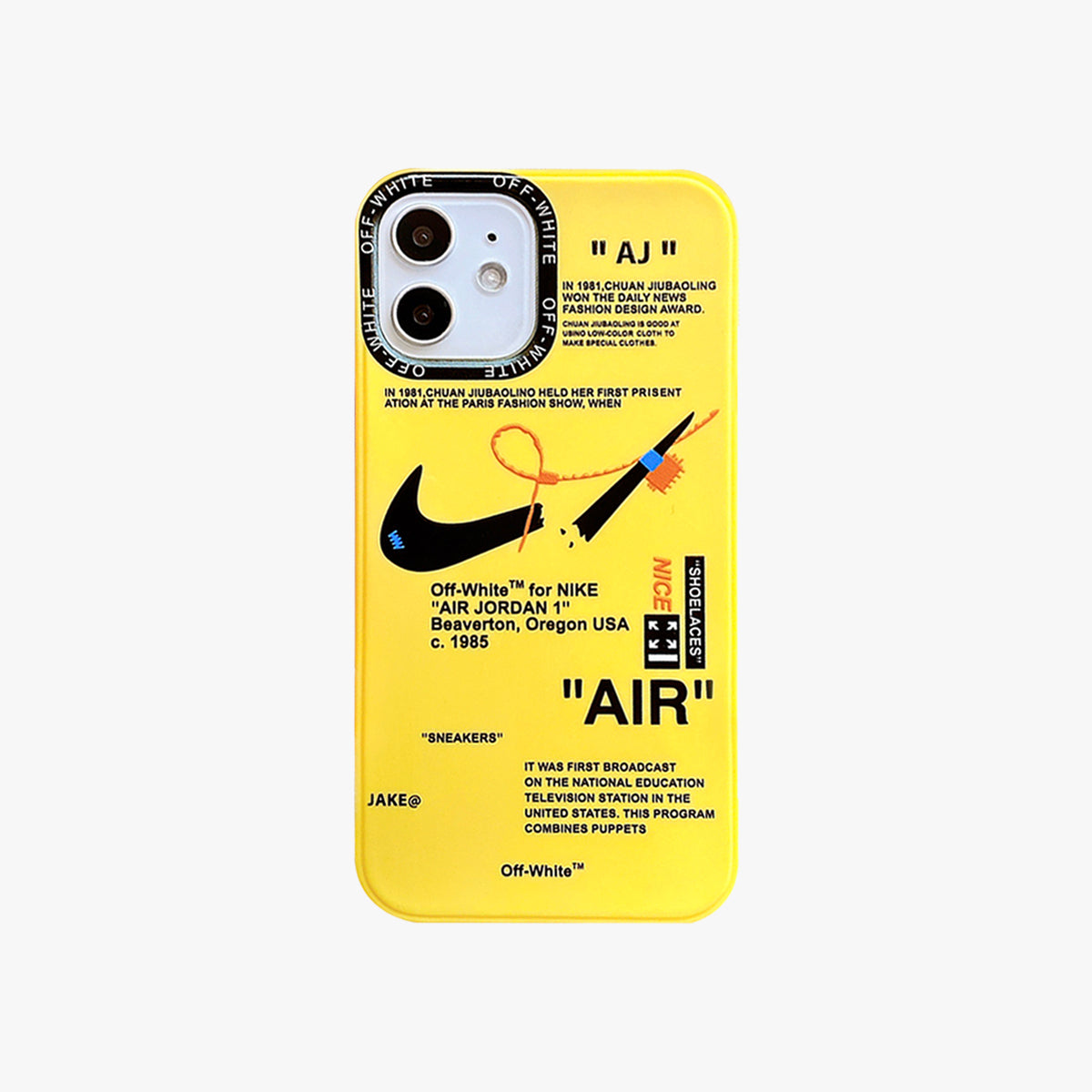 SPICEUP STUDIO | Limited Phone Case | Nike x Off White inspired Yellow